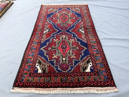 3x5 red blue vintage - 3x5, afghan
