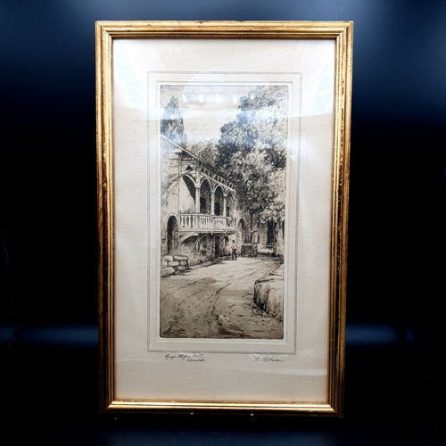 Vintage robson etching - f.,