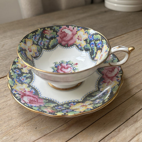 Paragon gingham rose - gingham, bone