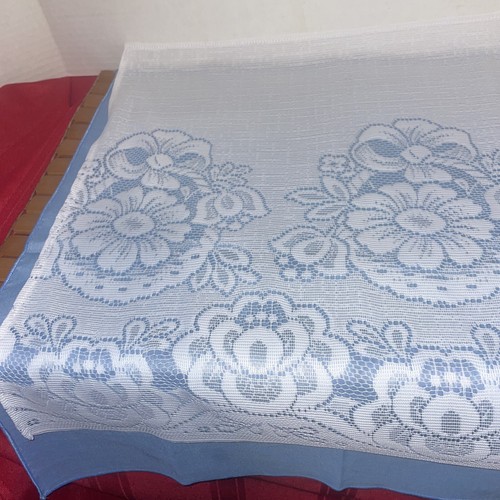 Vtg small white tablecloth - small,