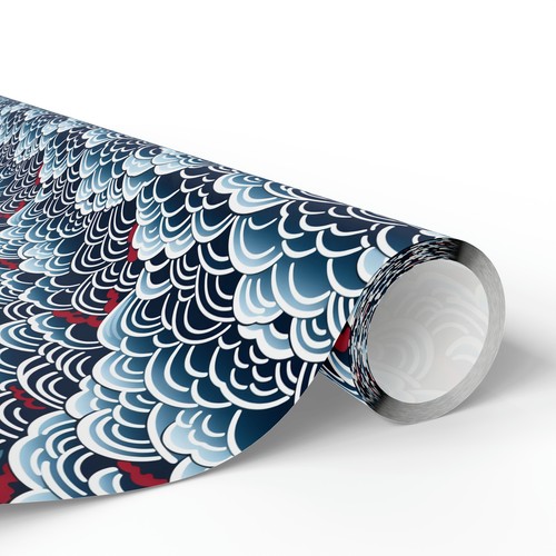 Japanese wave wrapping - japanese, paper