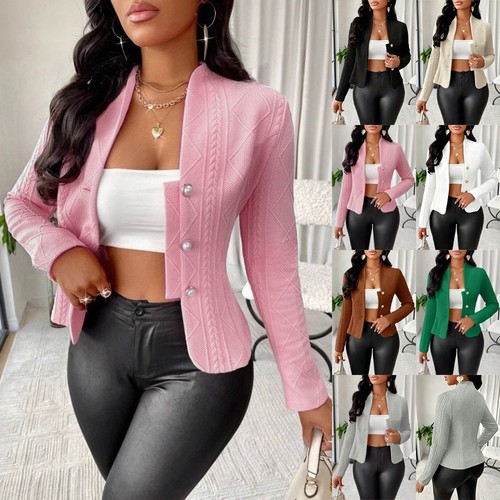 Ladies long sleeve button - long,