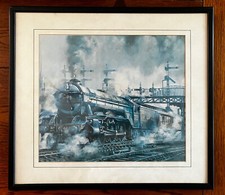 1977 Flying Scotsman Detailed Print by David Weston in Original Glazed Frame