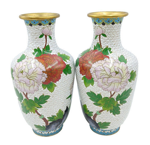 Pair cloisonne baluster - pair,