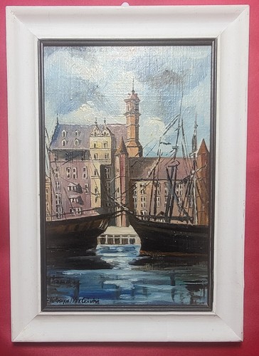 Small polish oil painting - oil,