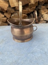 Vintage Small Brass Coal Bucket Matches Bucket