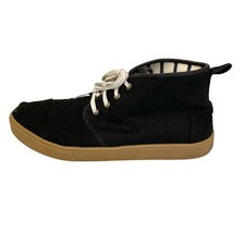 Toms Boots Mens 11 Black Heritage BOTA Lace Up Canvas Chukka Casual Dad 10013545