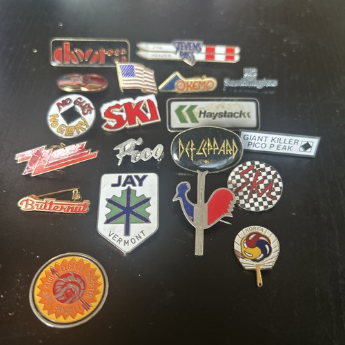 Skiing vintage pins lot 19 - skiing,