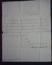 Great Britain 1805 Cover From Thomas Coutts Founder of Coutts & Co.