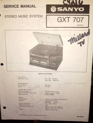 Sanyo gxt707 gxt 707 - gxt707,