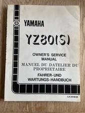 YAMAHA YZ80S 1985 Owners Service Manual Vintage Motocross