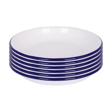 White Enamel Pasta Bowls -