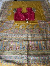Indian Sari Saree Mustard And