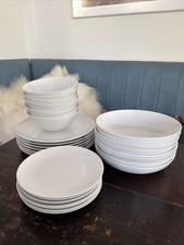 Plain White Porcelain Dinner Service 6 Place settings (+ Spares) VGC Sainsbury’s