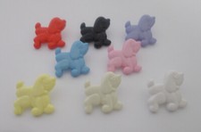 5 x Poodle Buttons Poodle Dog