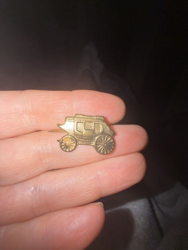 Vintage brass stagecoach old - brass,