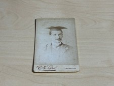 Antique R.H. Lord Cambridge CDV Photo Young Man Student Wearing Mortarboard
