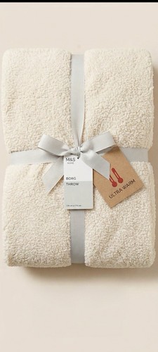 Borg throw cream soft - soft, warm