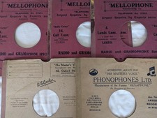 Vintage 78rpm  Various Shellac Record Sleeves  X 5 Card Sleeves Mellophone