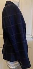 JOULES PORTLAND CHECK NAVY BLUE TWEEED BLAZER - SIZE 12