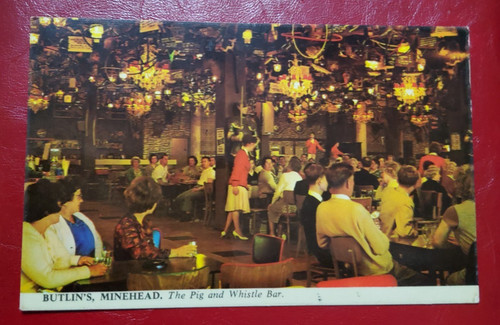 Butlins minehead postcard - butlins,
