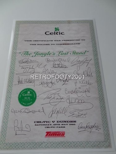 Celtic dundee 1993 signed - dundee,