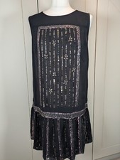 Monsoon Black Sequin Dress