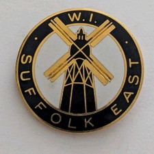 Suffolk East WI Vintage Enamel Pin Badge Women's Institute