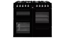 Beko 100cm Dual Fuel Range Cooker - Black KDVF100K - 7 Hob Burners