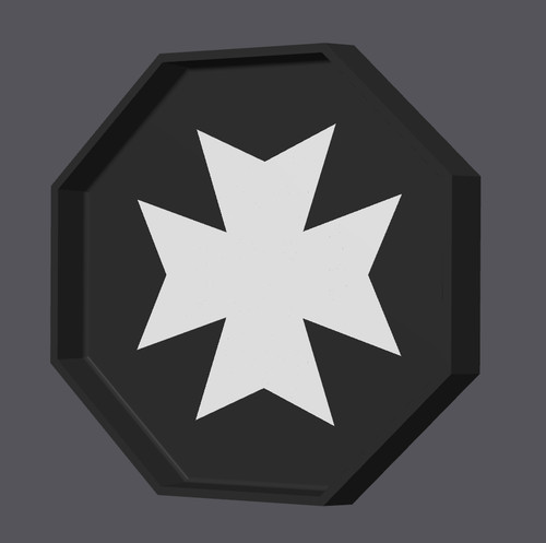 Black templar cross dice tray - cross,