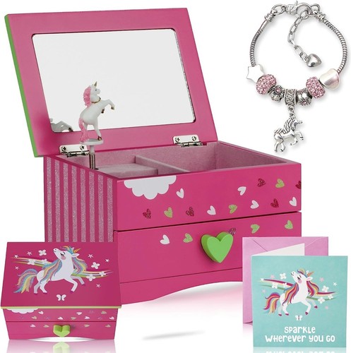 Pink unicorn musical jewellery - pink,