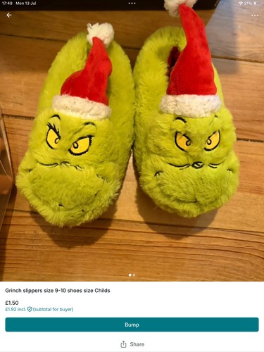 The grinch slippers seuss - the, dr