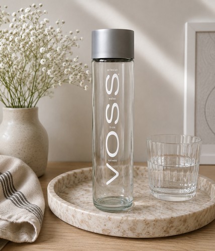 Voss glass water bottle - voss,