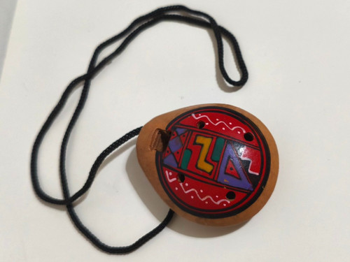 Handpainted clay ocarina - handpainted,