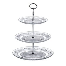 Molly Clear Glass 3 Tier Cake Display Stand Rack Holder Serving Platter Parties