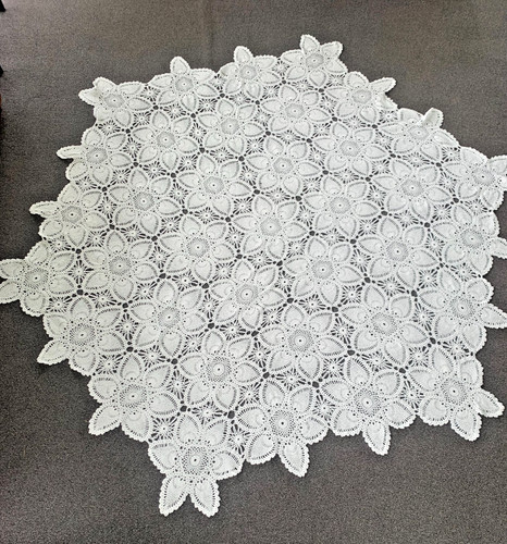 Tablecloth handmade white - handmade,