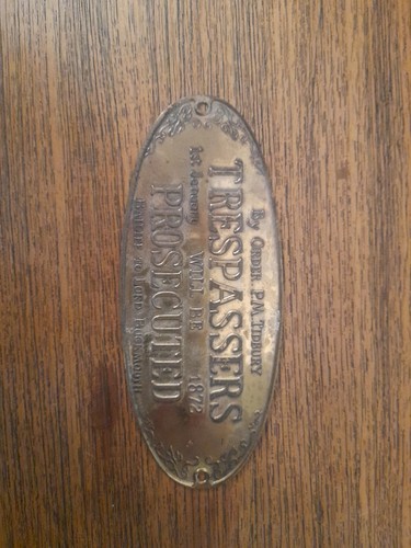 Vintage brass sign pm - vintage,
