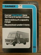 Vintage 1974 GARNER CLEARLOAD Luton Box VAN FORD A Series Sales BROCHURE Hawson