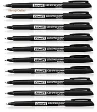 10 X FINE TIP Permanent Marker Pens BLACK CD / DVD Marker Pen Cheapest on Ebay