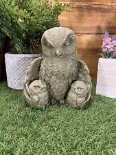 Stone Garden Cute Owl Family