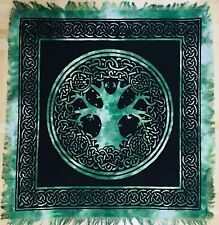 Green Celtic Tree Alter Cloth