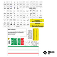 Consumer Unit Fuse Board Label