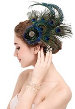 Z&X Peacock Feather Fascinator