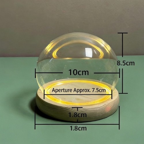 Luminous glass dome display - glass,