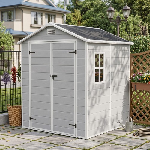 Plastic garden shed 6x6ft - plastic,