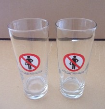 Pint Glass x 2.   It's Not For Girls Slogan From Yorkie Chocolate Bar