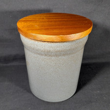 Denby Greystone Storage Jar, Wooden Lid; 5¾" / 14.6cm