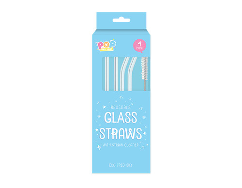 Glass drinking straws - glass,