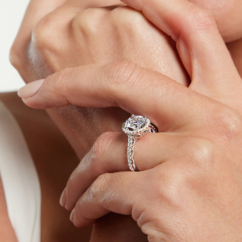 White gold engagement - engagement, diamond