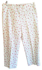 Vintage Womens Ralph Lauren Capri Pants 6 Rose Floral Cottagecore Pedal Pushers